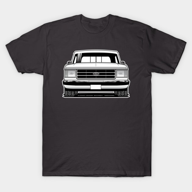 1987 - 1991 Truck / Bricknose Grille BW T-Shirt by RBDesigns